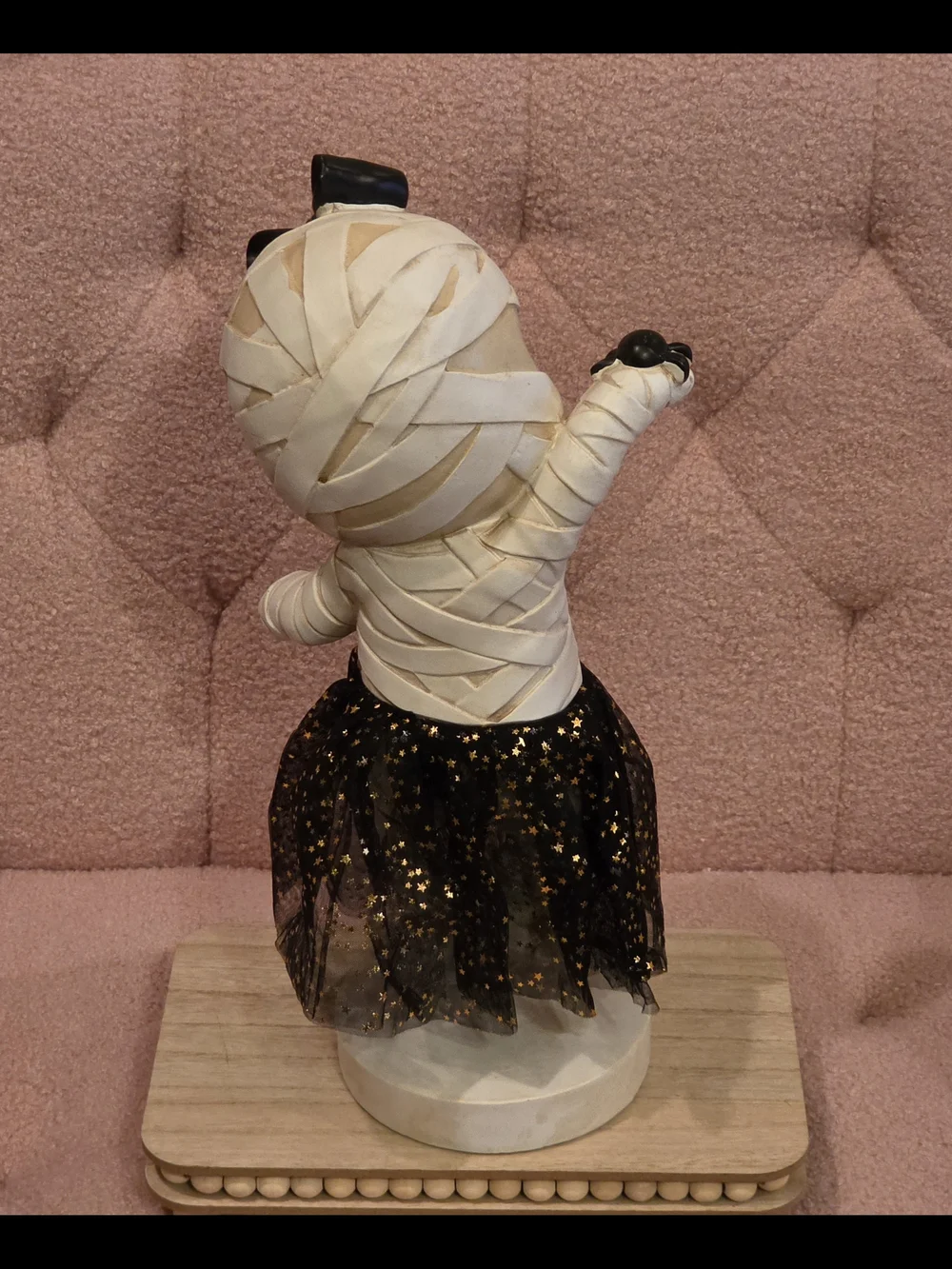Coquette Mummy Girl Figurine with Star Tulle Skirt